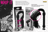 Hott Products Whip It Black Tassel Silicone Tassels Bondage Whip Whips And Crops